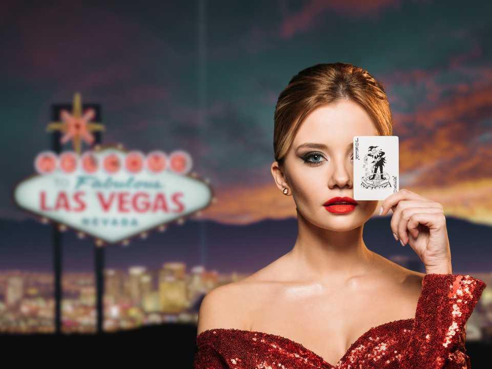 Kvinna i Las Vegas